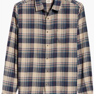 Marine Layer Balboa Classic Fit Plaid Stretch Flannel Button Up Size Small.